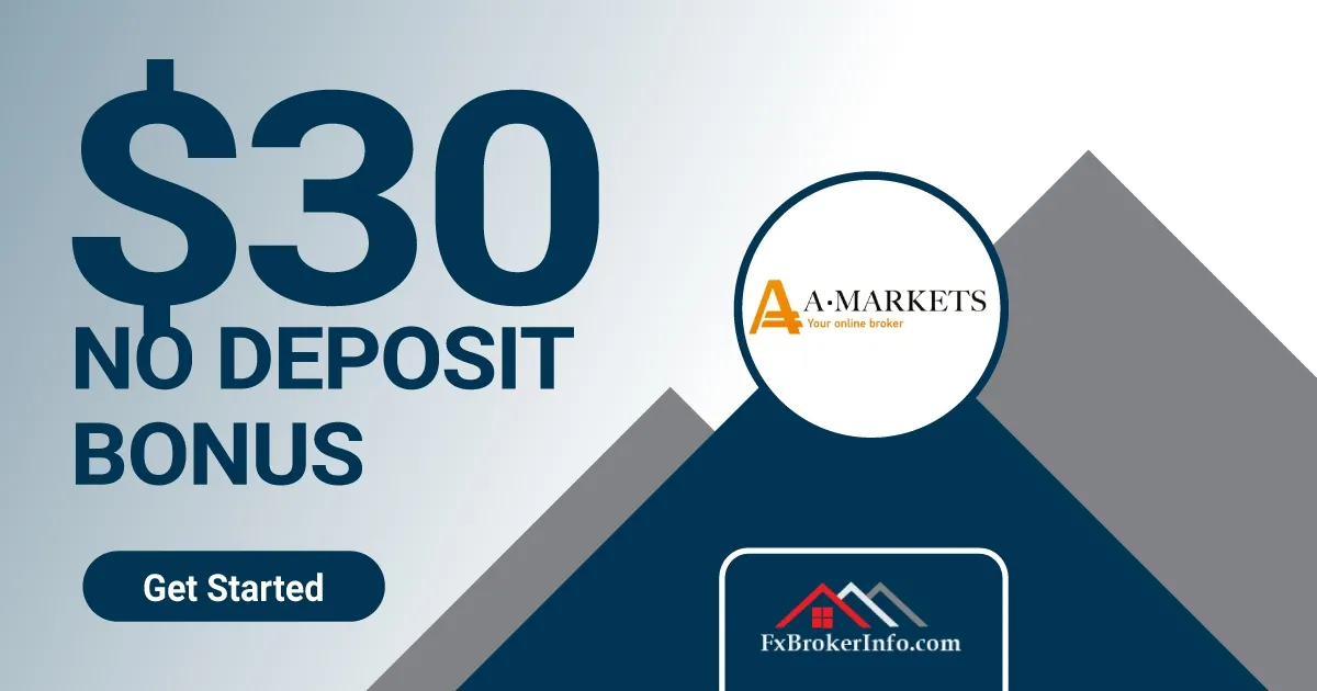 Get Amarkets 30 USD No Deposit Welcome Bonus
