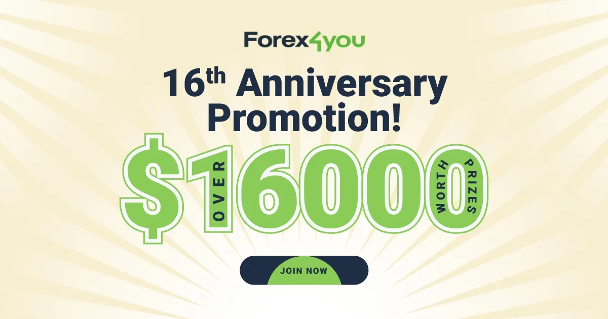 Forex4you 16th Anniversary with up to $6000 in Contest