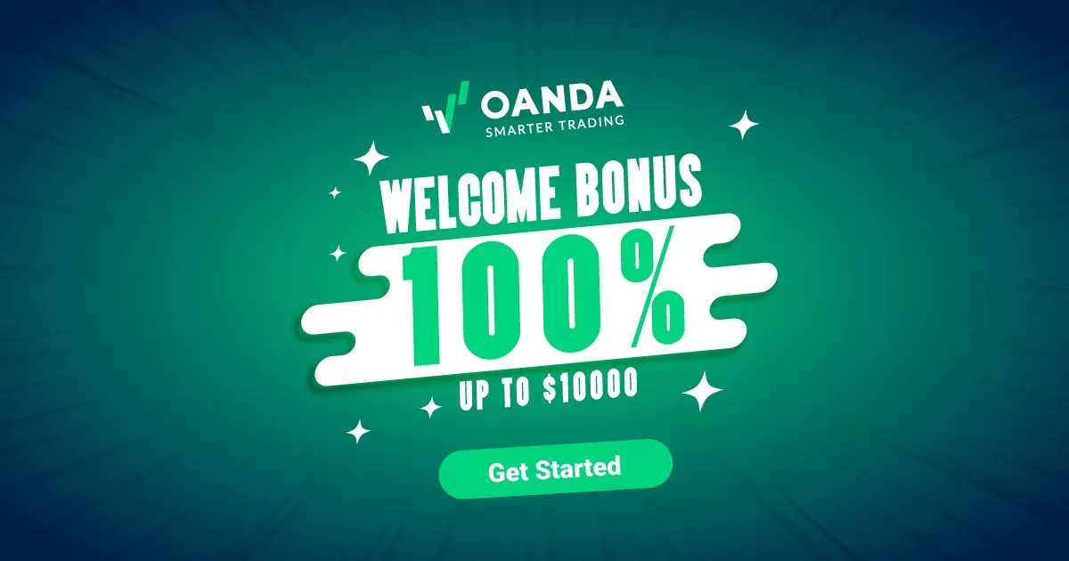 100% Welcome Deposit Bonus up to $10000 by OANDA