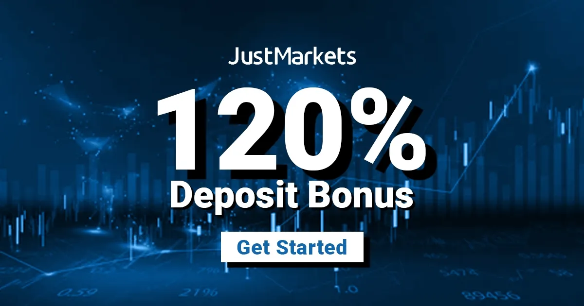 Get Forex 120% Deposit Bonus - JustMarkets