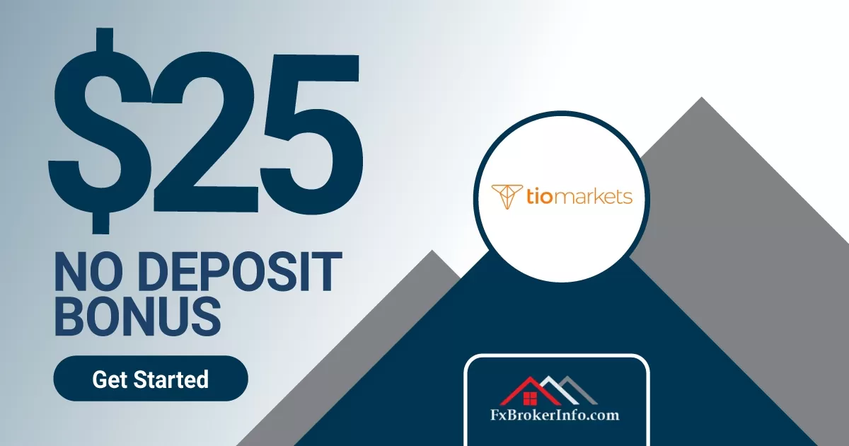 TIOMarkets $25 USD Forex No Deposit Bonus 2022