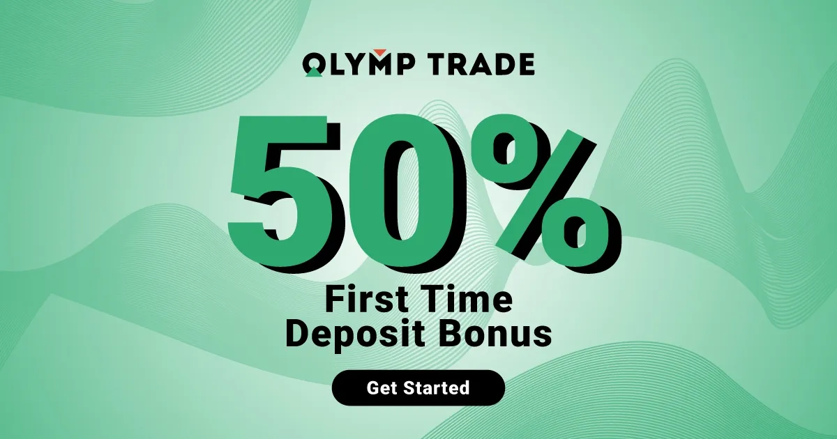 Olymp Trade 50% First Time Deposit Bonus
