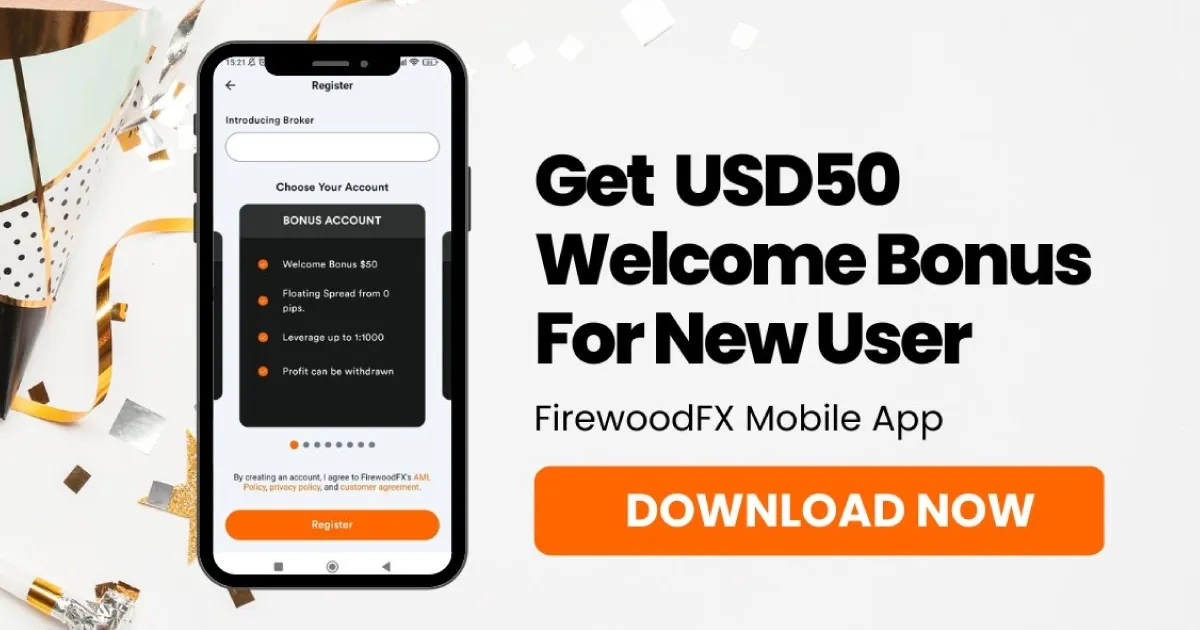 $50 No Deposit Bonus from FirewoodFX for Forex Trading
