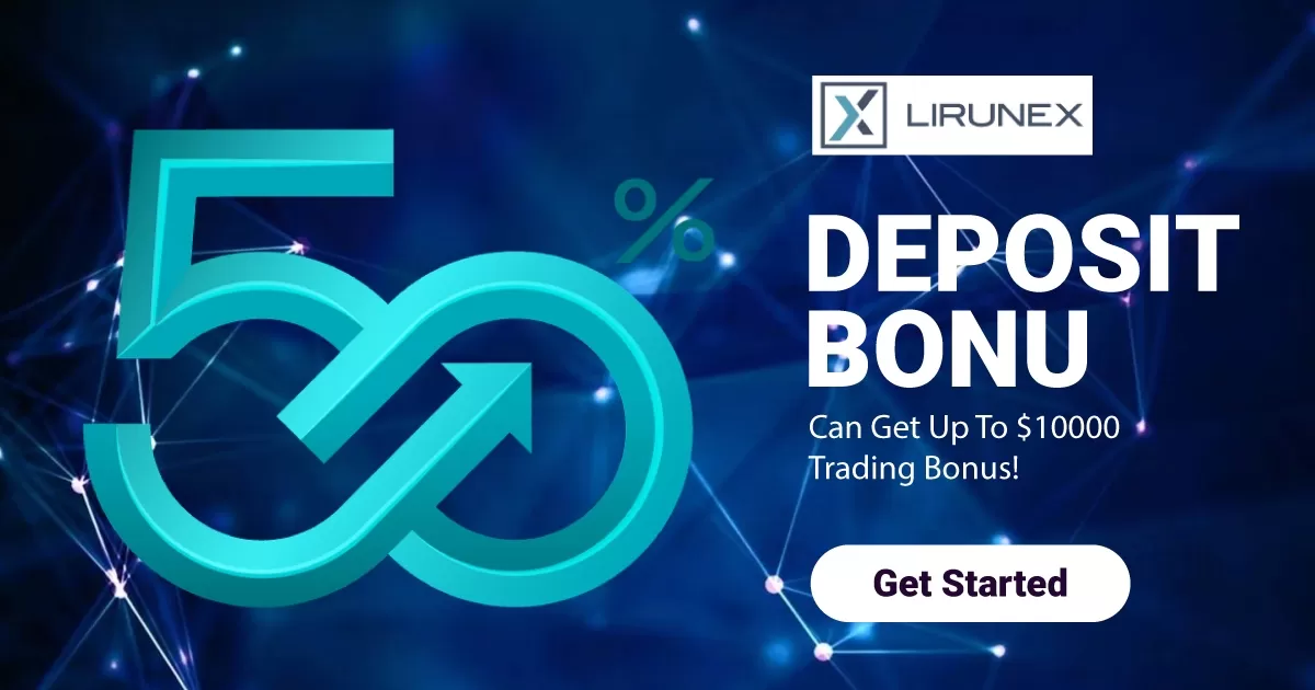 Get 50% Deposit Bonus Lirunex