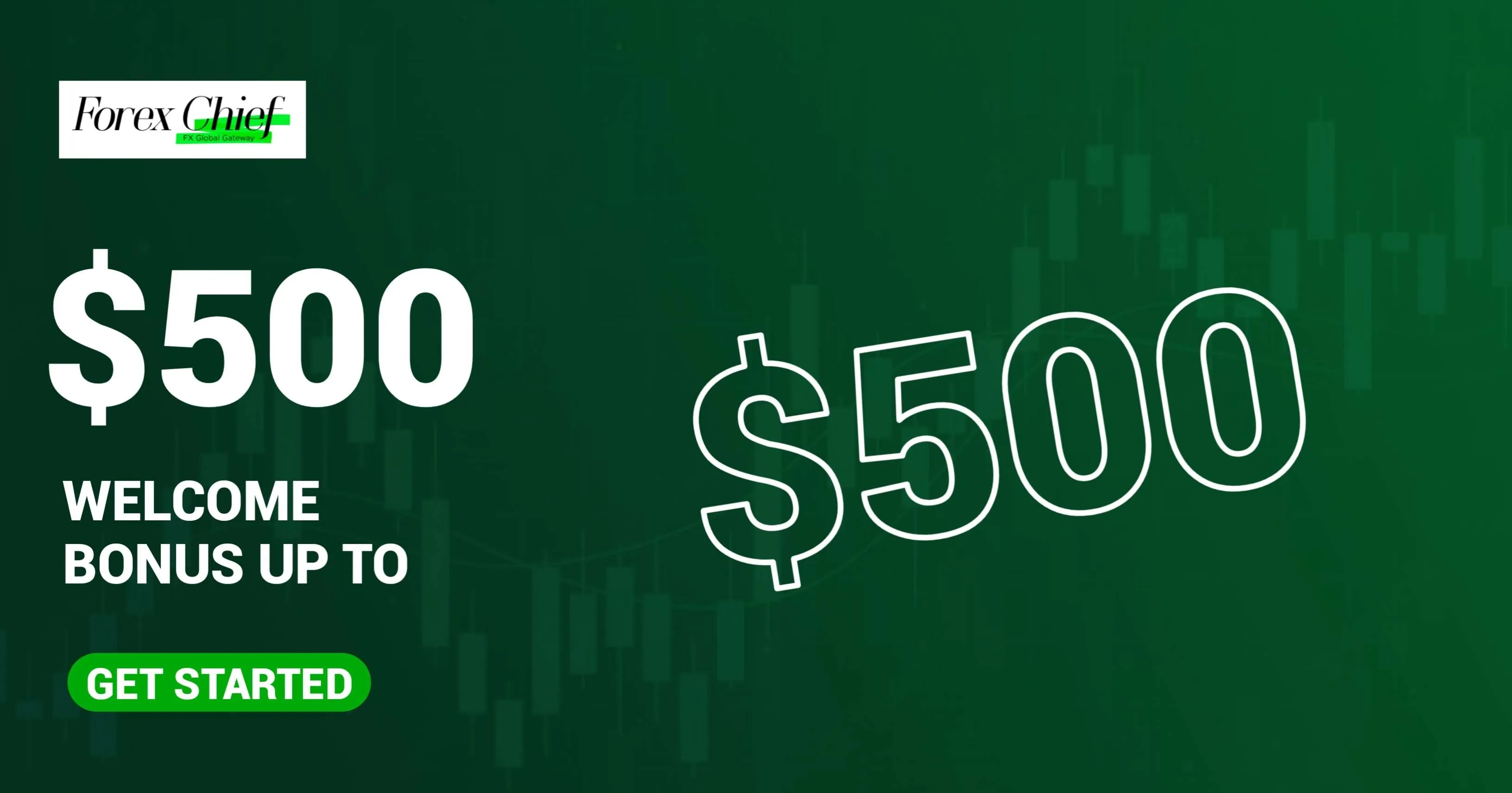 Grab  Welcome Bonus up to $500 - ForexChief
