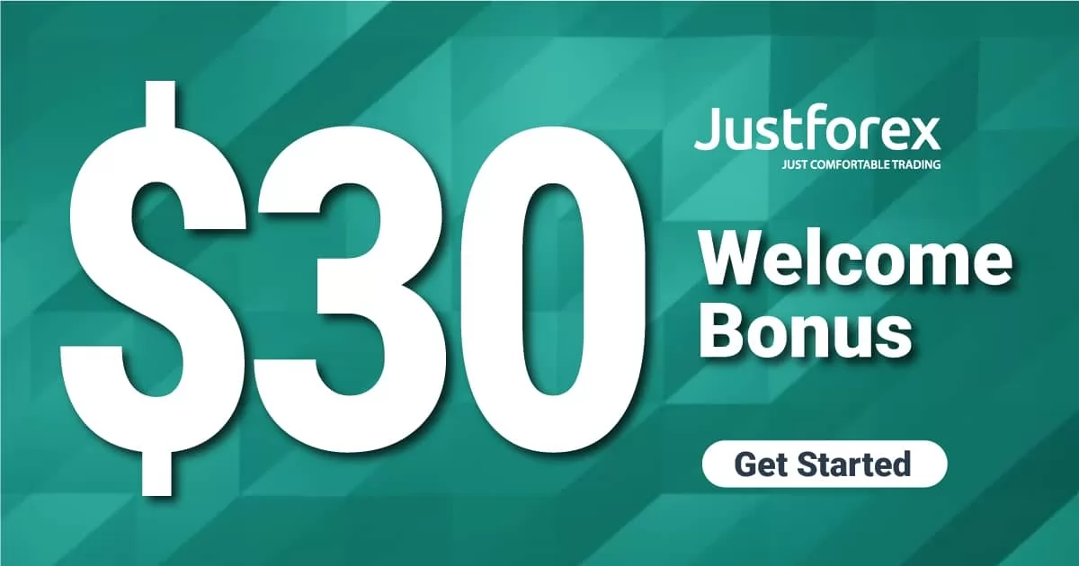 Get 30 USD Welcome No Deposit Bonus from JustForex