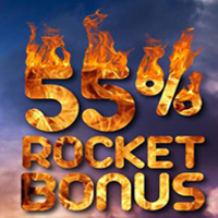 55% Rocket Exclusive Bonus on your Deposit 