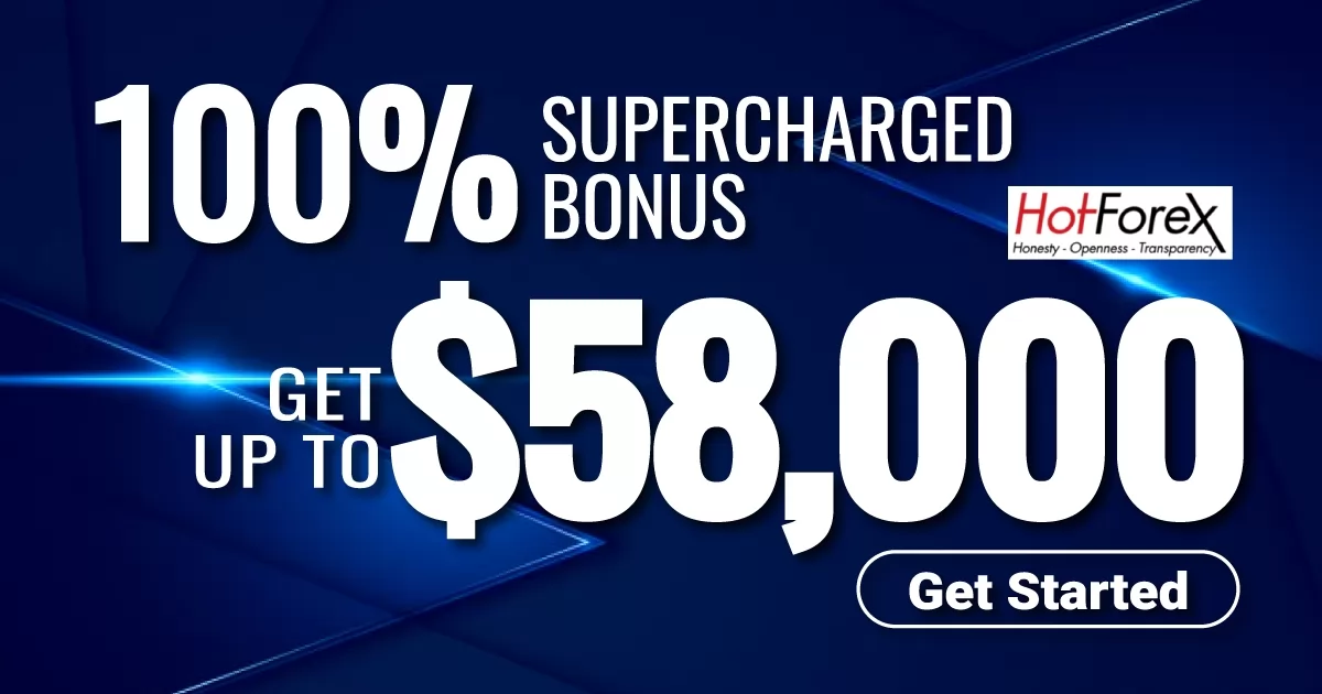 Receive HotForex 100% SuperCharged Bonus Up to 58,000 USD