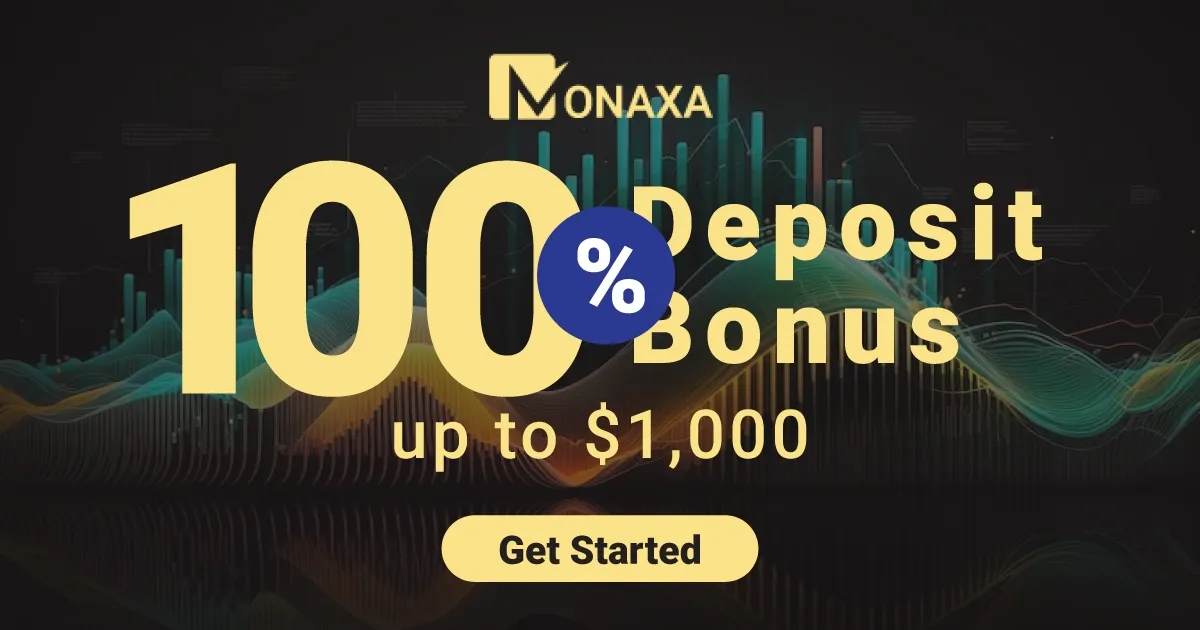 100% Deposit Bonus of up to 1000 USD Monaxa 