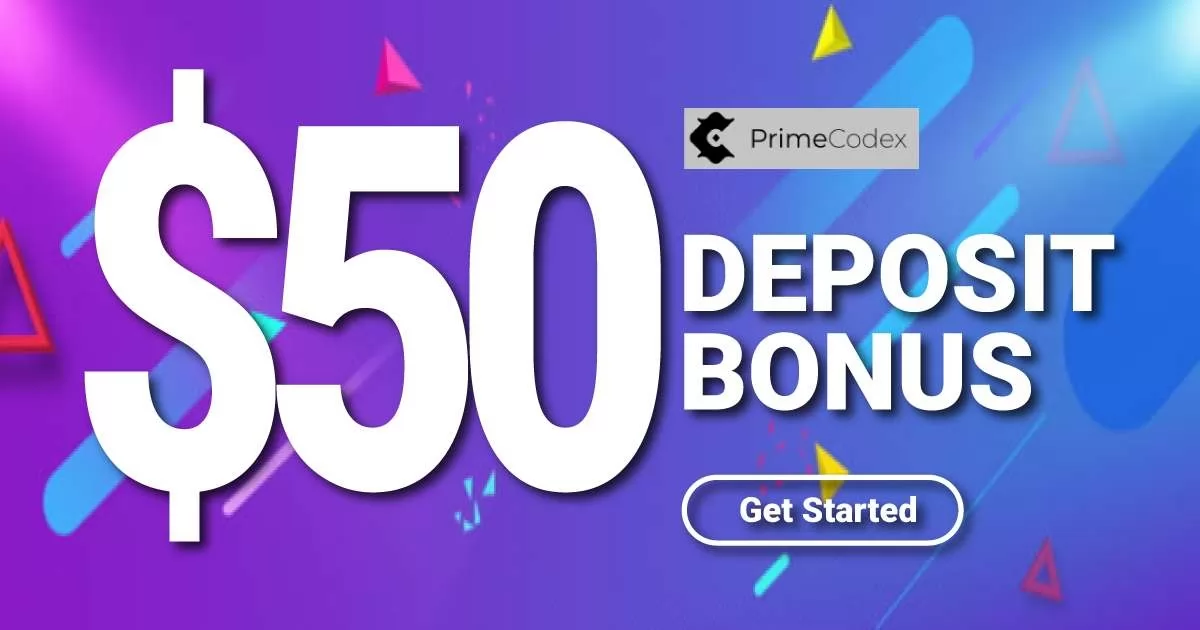 Get a free 50 USD No Deposit Bonus on PrimeCodex