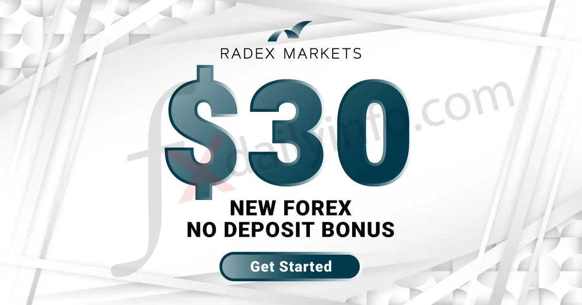 Radex Markets $30 No Deposit Start-up Bonus