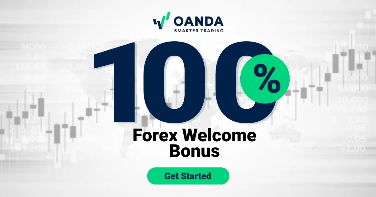 OANDA offers a 100% Forex Welcome Bonus in 2023