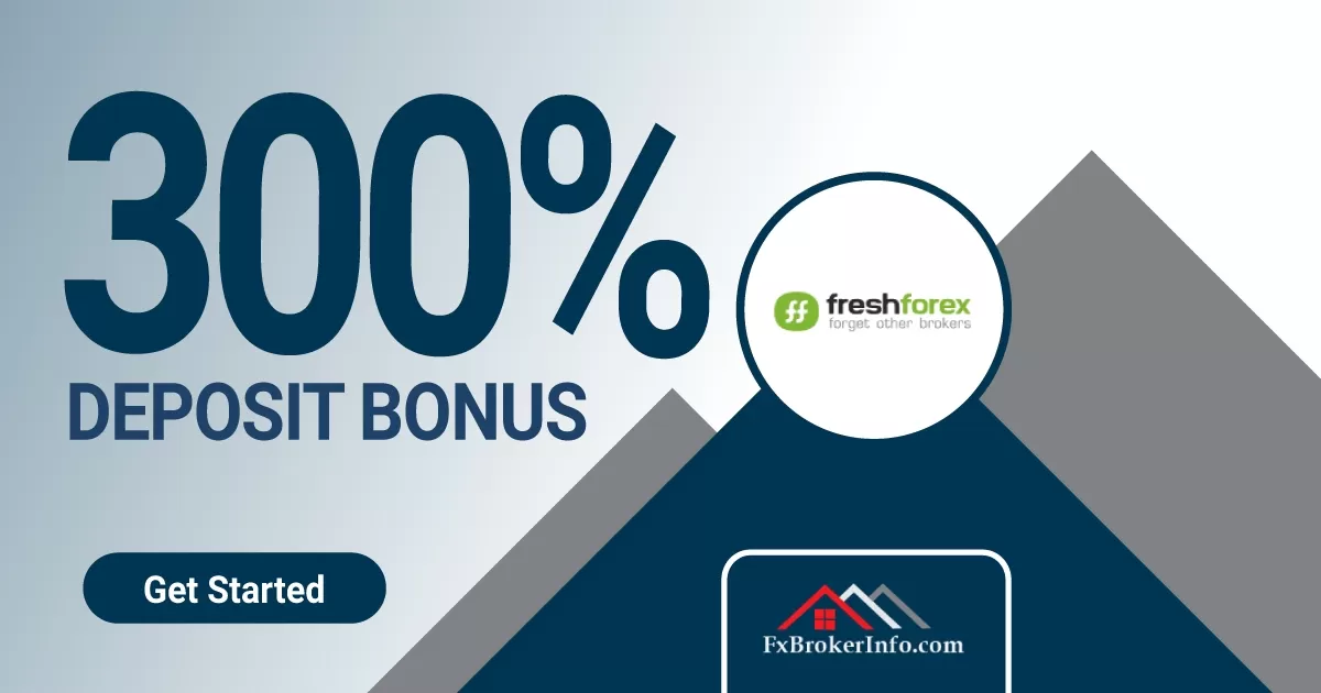 Get 300% Forex Deposit Bonus on Freshforex