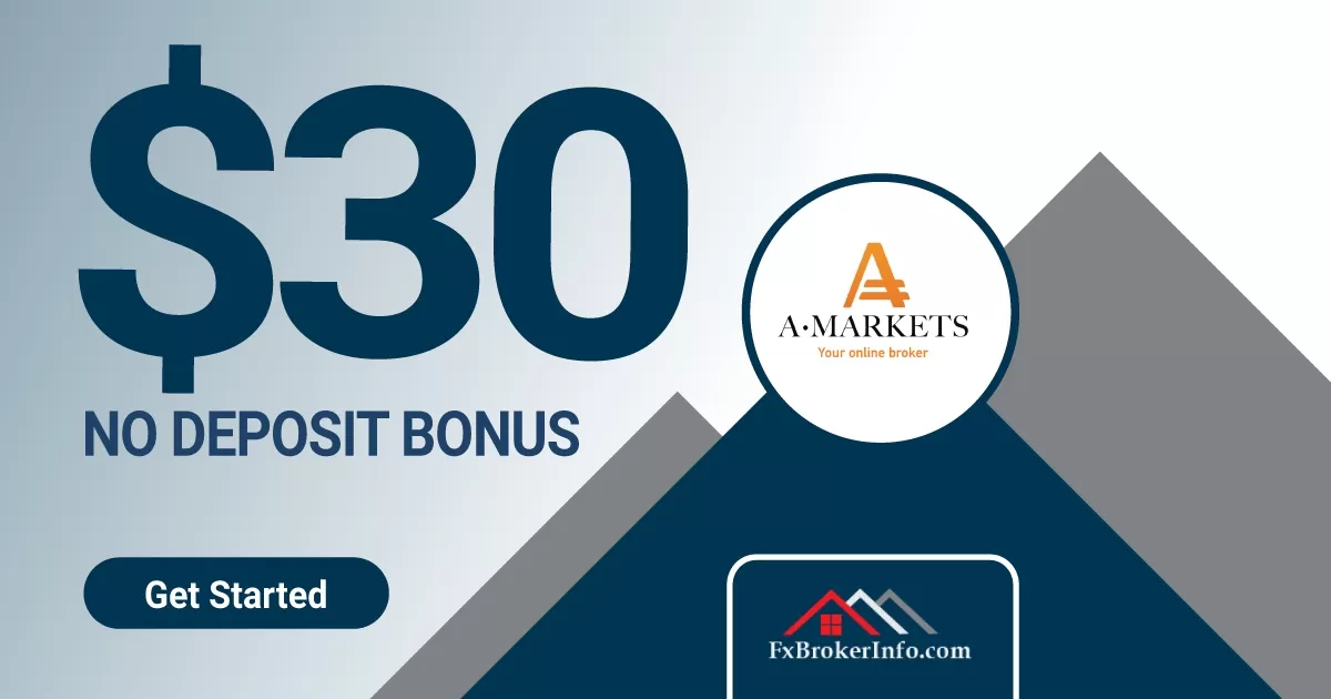 Amarkets 30 USD Welcome No Deposit Bonus