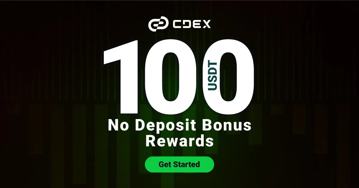 Get $100 No Deposit Bonus at CDEX and Start Trading Today!